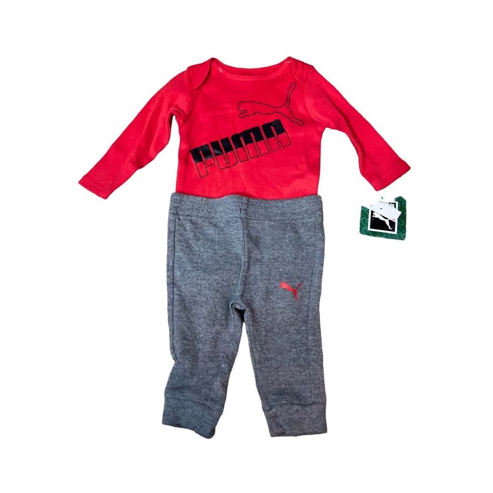 Baby boy Puma outfit 0-3 month brand new never worn red and gray